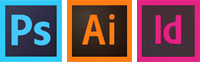 Adobe Photoshop, Adobe Illustrator, Adobe InDesign